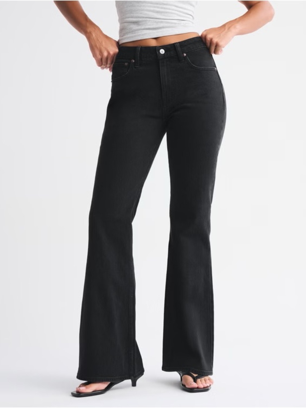 Abercrombie & Fitch High Rise Flare Jeans (Curve Love 28 short)